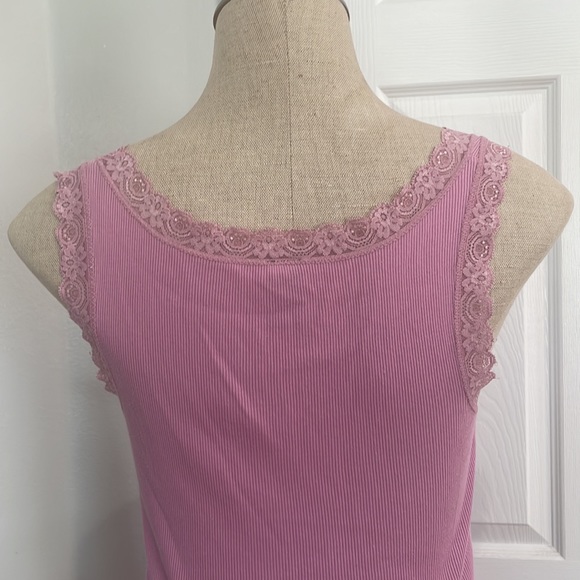 Y2K Gap camisole Cami pink lace 100% cotton size S - Picture 5 of 9